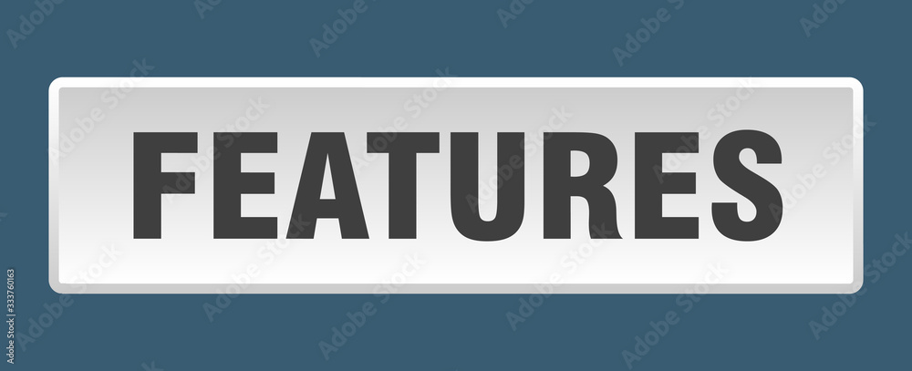 features button. features square white push button features button. features square white push button