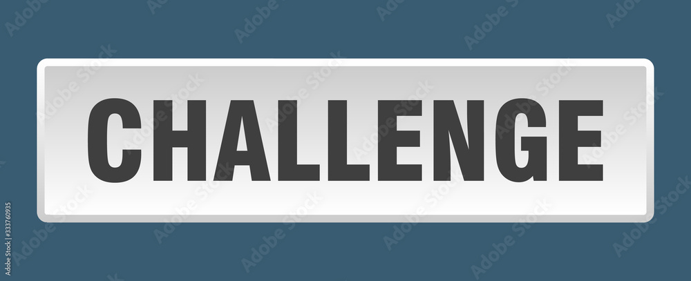 challenge button. challenge square white push button