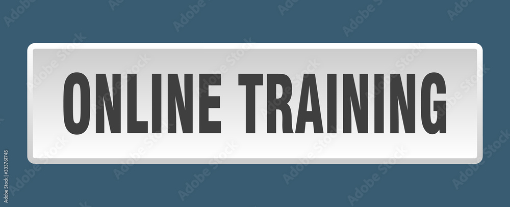 online training button. online training square white push button online training button. online training square white push button