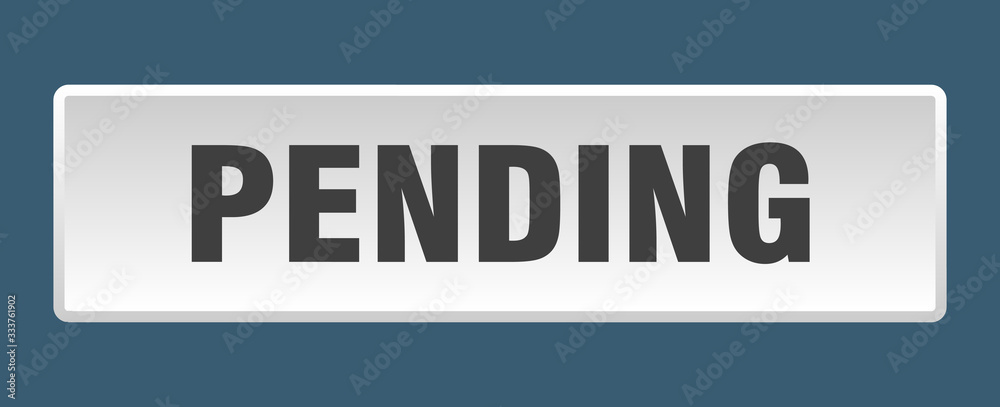 pending button. pending square white push button pending button. pending square white push button