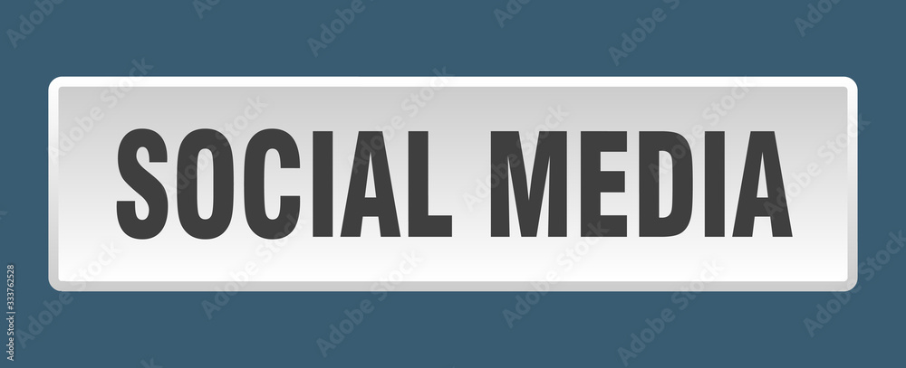 social media button. social media square white push button social media button. social media square white push button