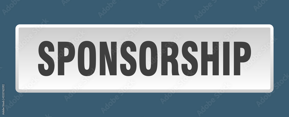 sponsorship button. sponsorship square white push button sponsorship button. sponsorship square white push button