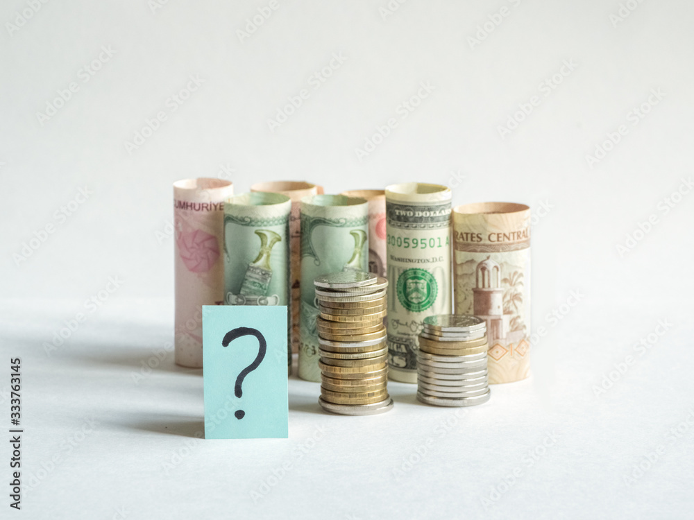 © sablinstanislav - Question mark and money. Pandemic and the economic crisis of the concept