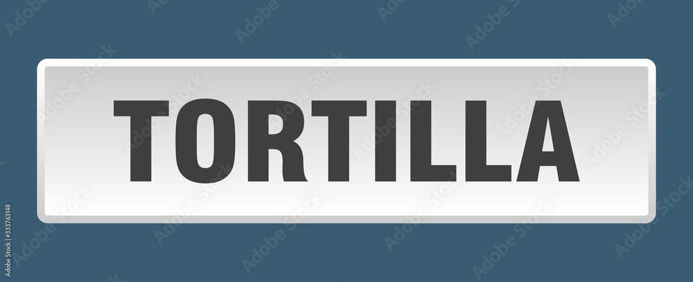 tortilla button. tortilla square white push button