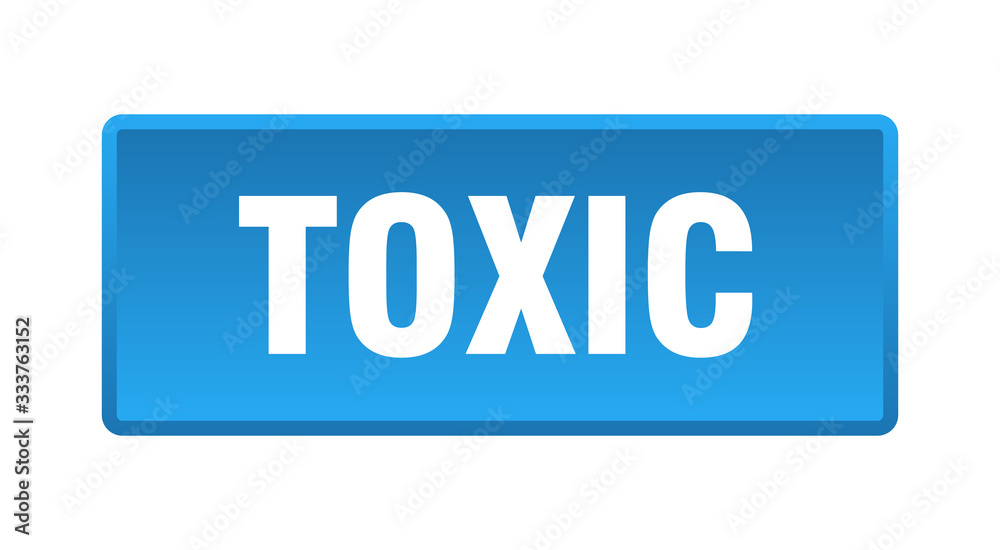 toxic button. toxic square blue push button toxic button. toxic square blue push button