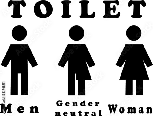 A sign for the toilet, both male and female as Gender