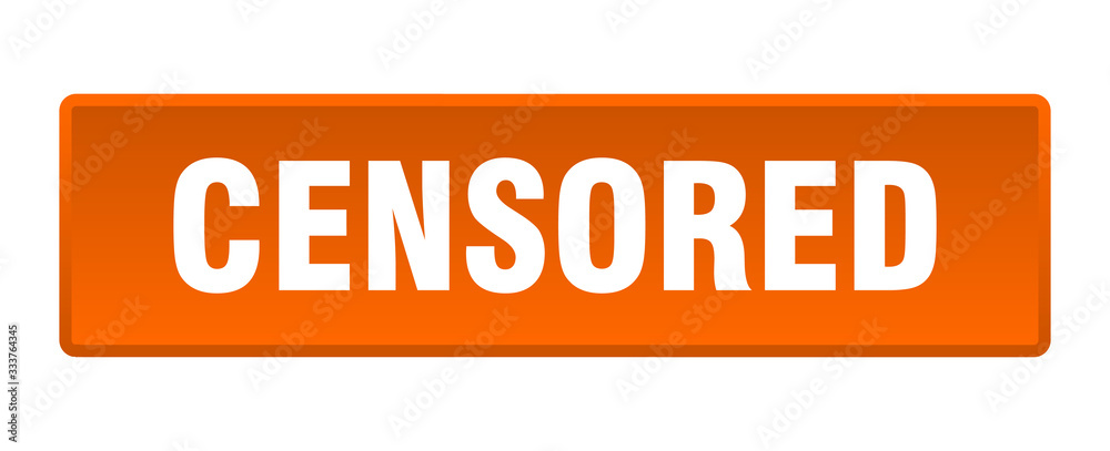 censored button. censored square orange push button censored button. censored square orange push button