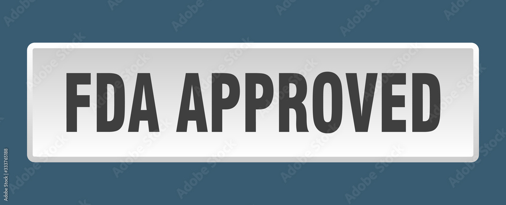 fda approved button. fda approved square white push button