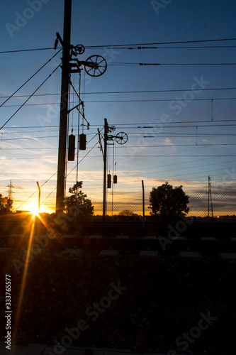 Sunset at the Torrente substation (Valencia-Spain)