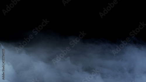Illustration of Real Smoke on a black background - realistic overlay for different projects.