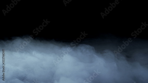 Illustration of Real Smoke on a black background - realistic overlay for different projects.