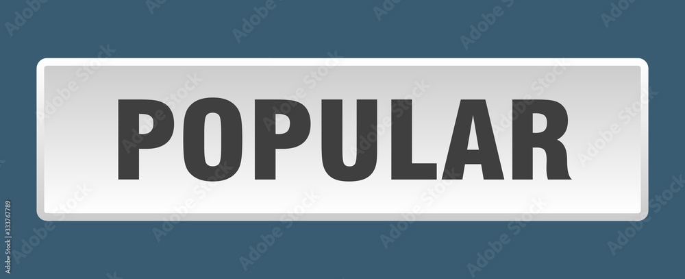 popular button. popular square white push button popular button. popular square white push button