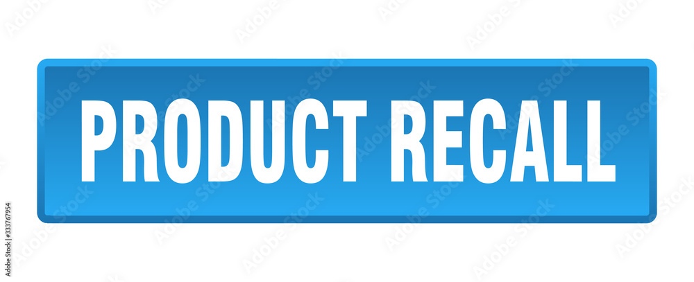 product recall button. product recall square blue push button product recall button. product recall square blue push button