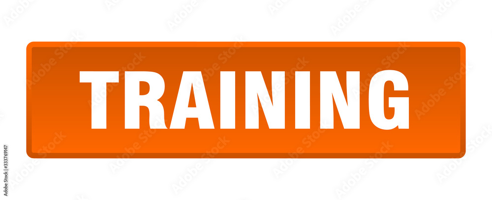 training button. training square orange push button training button. training square orange push button