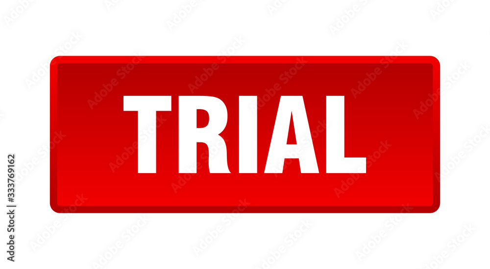 trial button. trial square red push button trial button. trial square red push button