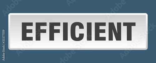 efficient button. efficient square white push button