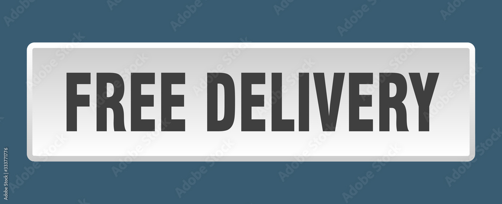 free delivery button. free delivery square white push button free delivery button. free delivery square white push button