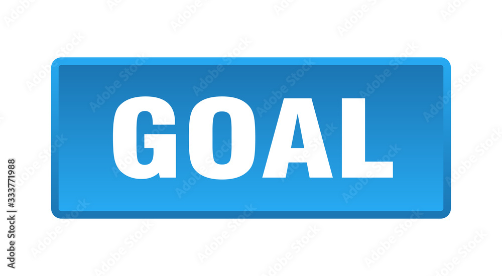 goal button. goal square blue push button goal button. goal square blue push button