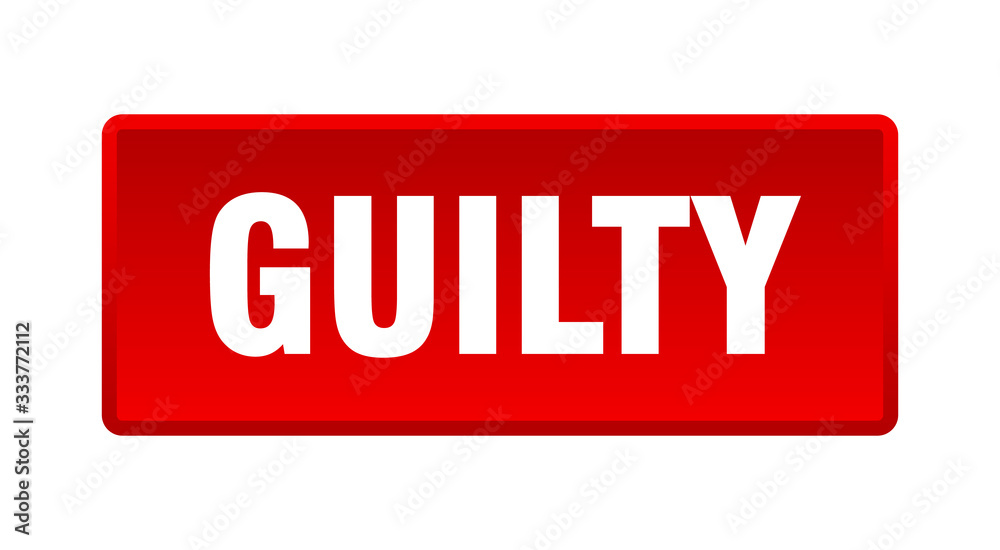 guilty button. guilty square red push button guilty button. guilty square red push button