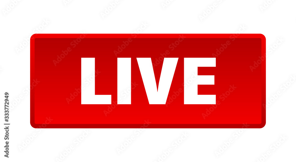 live button. live square red push button live button. live square red push button