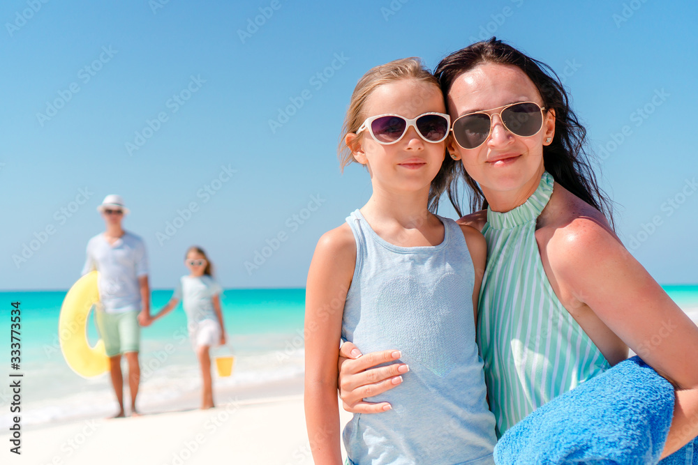Young family on vacation have a lot of fun Young family on vacation have a lot of fun