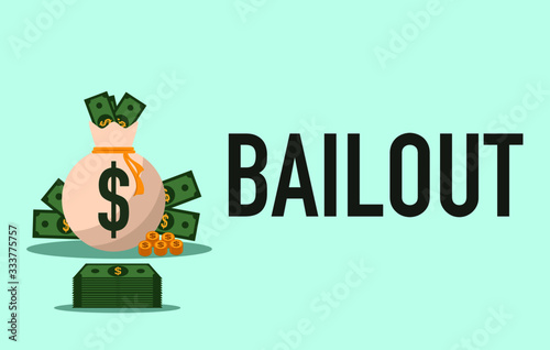 covid-19 or the coronavirus has caused a significant impact on the american economy and economies around the world illustration depicts economic stimulus package or bailout