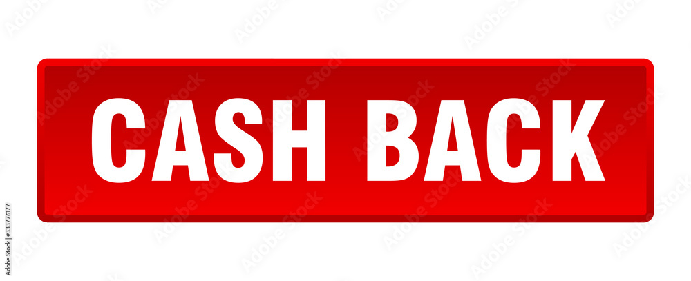 cash back button. cash back square red push button cash back button. cash back square red push button