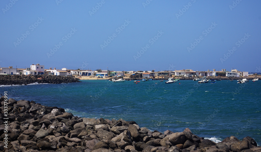 small typical canarian fishing village