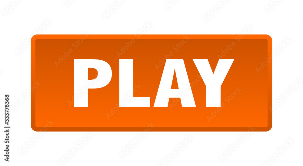 play button. play square orange push button play button. play square orange push button