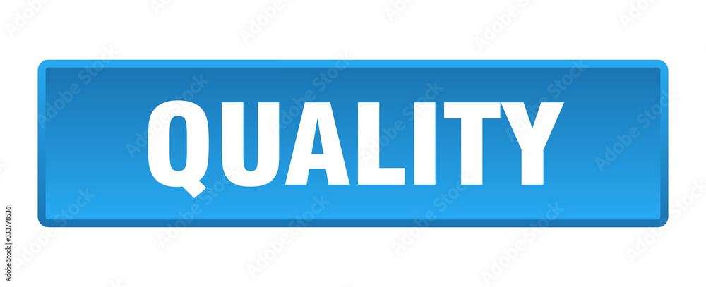 quality button. quality square blue push button quality button. quality square blue push button