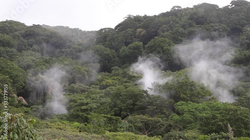 Geothermal activity fumaroles in Rincon de la Vieja National Park Costa Rica