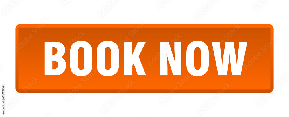 book now button. book now square orange push button book now button. book now square orange push button