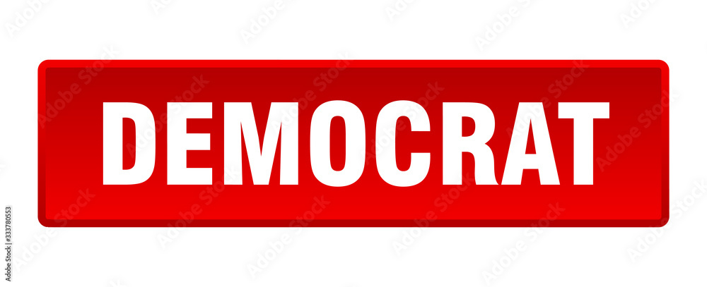 democrat button. democrat square red push button democrat button. democrat square red push button