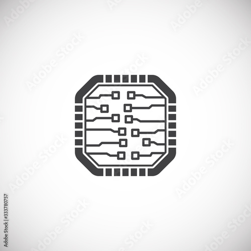 Curcuit related icon on background for graphic and web design. Creative illustration concept symbol for web or mobile app