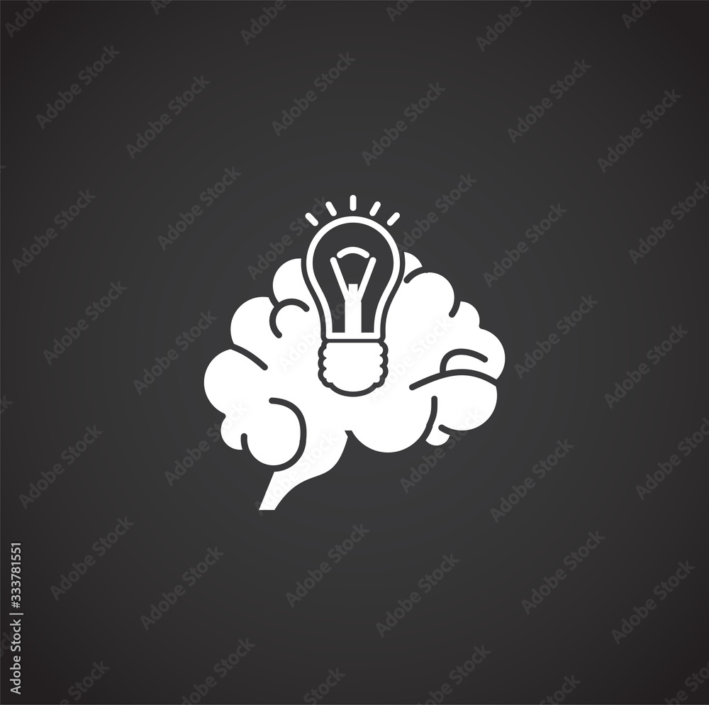 Human brain related icon on background for graphic and web design. Creative illustration concept symbol for web or mobile app Human brain related icon on background for graphic and web design. Creative illustration concept symbol for web or mobile app