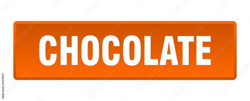 chocolate button. chocolate square orange push button chocolate button. chocolate square orange push button