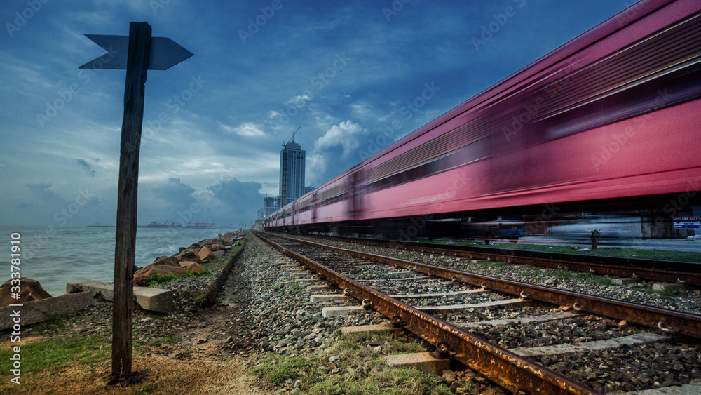 Fototapeta premium train on railway