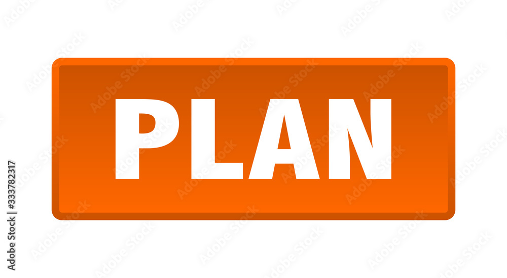 plan button. plan square orange push button plan button. plan square orange push button