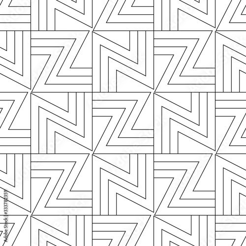 Seamless pattern with oblique black  bands