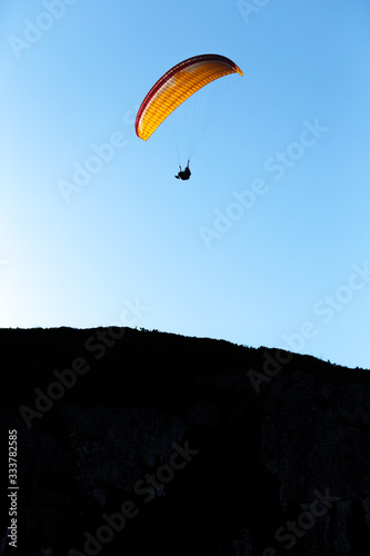 paraglider in the sky