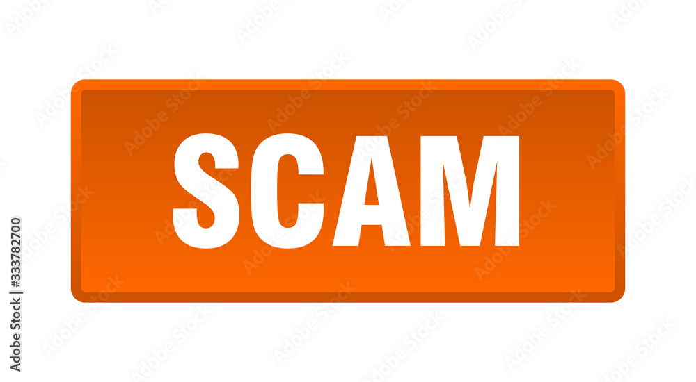 scam button. scam square orange push button scam button. scam square orange push button