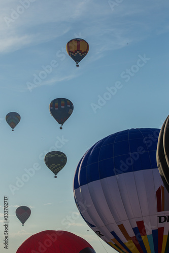 hot air balloons in the sky