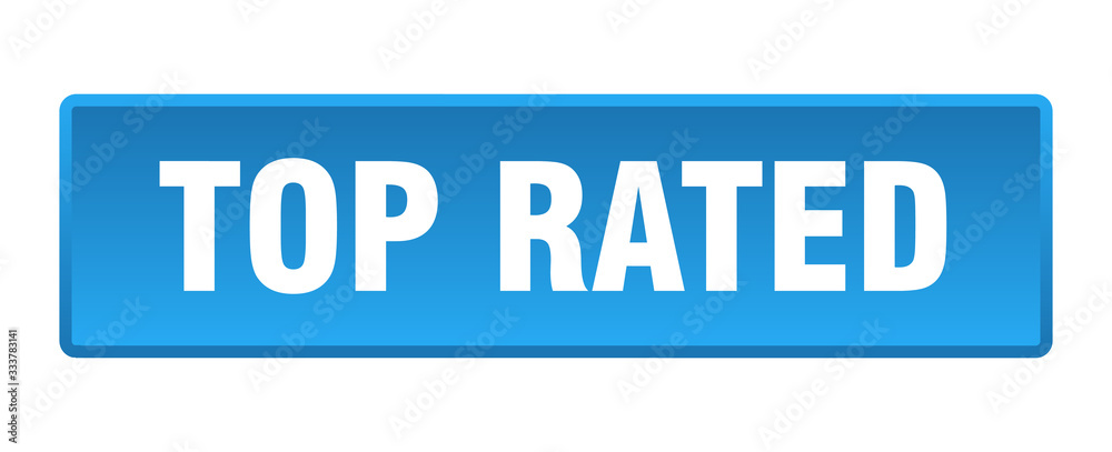 top rated button. top rated square blue push button top rated button. top rated square blue push button