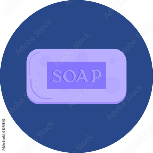 Soap Bar in purple color illustration 