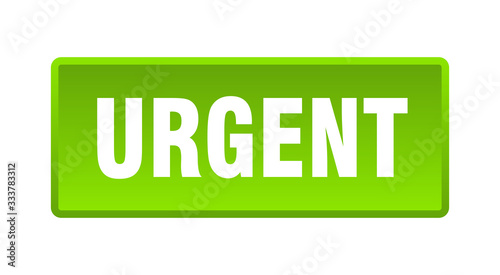 urgent button. urgent square green push button
