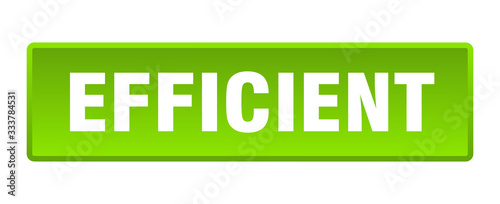efficient button. efficient square green push button