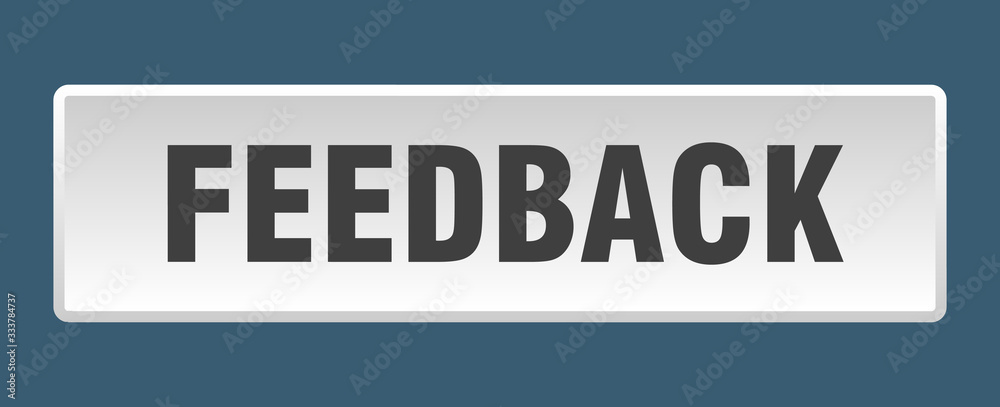 feedback button. feedback square white push button feedback button. feedback square white push button