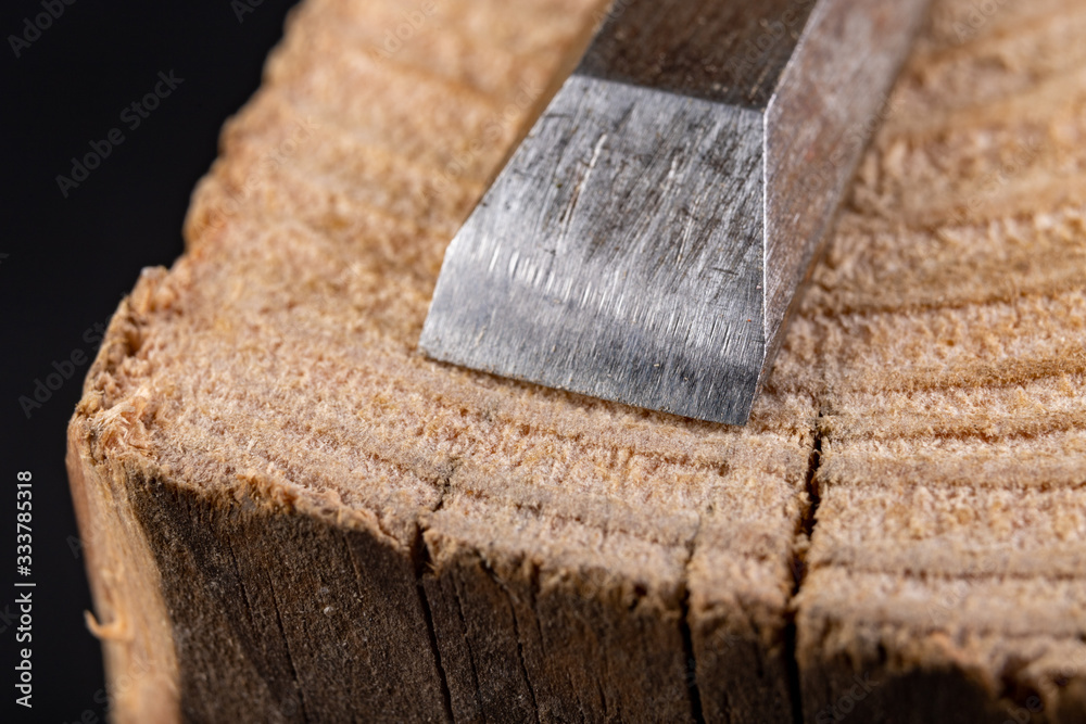 Carpenter's chisel blade. Carpentry accessories in a home workshop. Carpenter's chisel blade. Carpentry accessories in a home workshop.