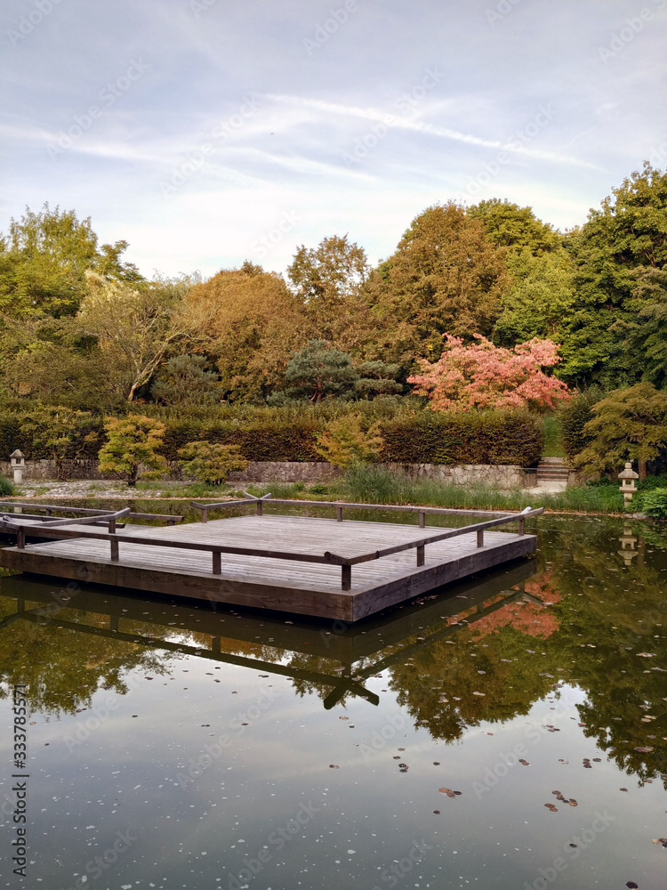 wooden pier on the lake wooden pier on the lake