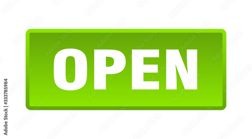 open button. open square green push button open button. open square green push button